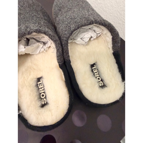 SOREL Nakiska Scuff Slipper Women's Cozy Wool Blend Shearling Lined Slipper SZ 7 - Picture 3 of 8